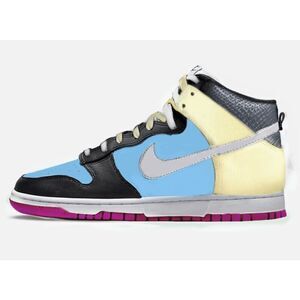 NIKE Dunk High 'High Powder Blue Lemon' Sneakers Size 10